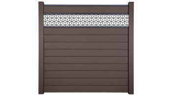 planeo Gardence Strong - Clôture à emboîter BPC Cube Terra 180 x 180 cm