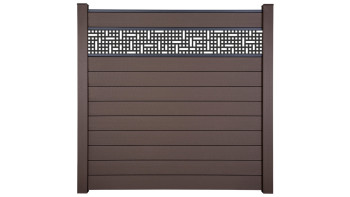 planeo Gardence Strong - Clôture à emboîter BPC Mesh Terra 180 x 180 cm