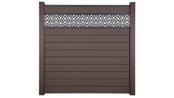 planeo Gardence Strong - Clôture à emboîter BPC Abstract Terra 180 x 180 cm
