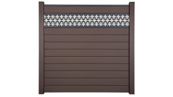 planeo Gardence Strong - Clôture à emboîter BPC Oriental Terra 180 x 180 cm