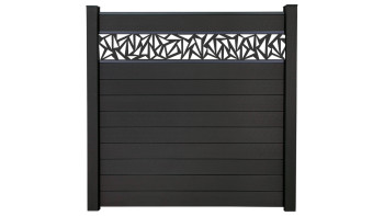 planeo Gardence Strong - Clôture à emboîter BPC Triangle gris anthracite 180 x 180 cm