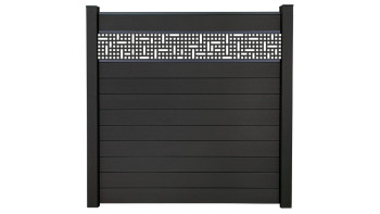planeo Gardence Strong - Clôture à emboîter BPC Mesh gris anthracite 180 x 180 cm