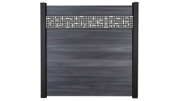 planeo Gardence Strong - Clôture à emboîter BPC Mesh gris pierre co-ex 180 x 180 cm