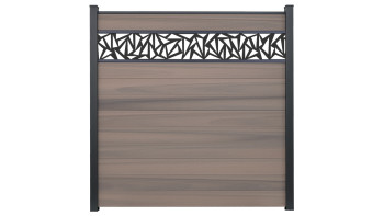 planeo Gardence Strong - Clôture à emboîter BPC Triangle Bi-Color co-ex 180 x 180 cm