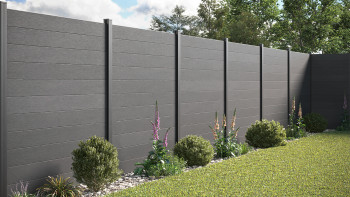 planeo Solid - clôture composite carré anthracite