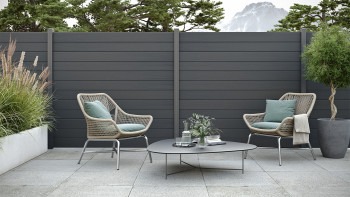 planeo Gardence Strong - Clôture composite Carré Anthracite
