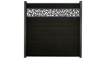 planeo Gardence Strong - Clôture à emboîter BPC Triangle noir co-ex 180 x 180 cm