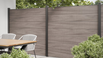 planeo Gardence Strong XL - Clôture composite à emboîter Bi-Color co-ex