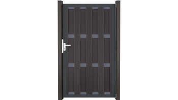 planeo Gardence Premade - Porte composite DIN gauche Anthracite 100 x 180 x 4,0cm - cadre Anthracite