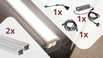 planeo Gardence Lights - kit d'éclairage de Clôture pour 2 bandes lumineuses