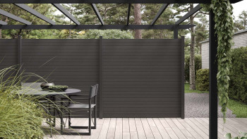 planeo 3D - Clôture de jardin gris anthracite