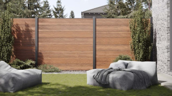 planeo AEX - Clôture de jardin chêne sable foncé