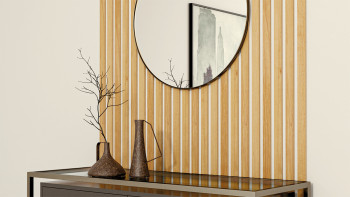 Skaben Panneau acoustique SilentWall Easy-Sticks - Chêne brun clair - 250 x 3,45 cm
