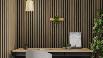 Skaben Panneau acoustique SilentWall Comfort - Chêne rustique - 250 x 30 cm