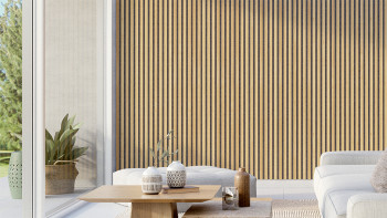 Skaben Panneau acoustique SilentWall Pro - Chêne brun clair - 250 x 60 cm