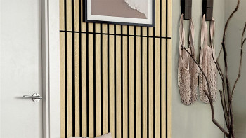 Skaben Panneau acoustique SilentWall Compact - Chêne brun clair - 244 x 30,5 cm
