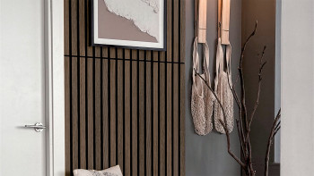 Skaben Panneau acoustique SilentWall Compact - Chêne Foncé - 244 x 30,5 cm