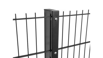 Poteau de protection de la vie privée type WSP anthracite pour clôture à double maille - hauteur de la clôture 2430 mm