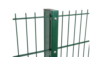 poteaux de protection de la vie privée type WSP vert mousse pour clôture à double maille - hauteur de la clôture 1630 mm