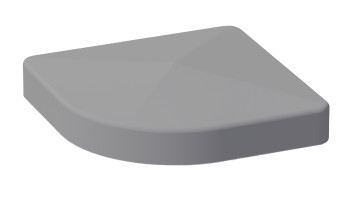 planeo Capuchon de poteau en aluminium pour poteau variable. Poteau d'angle en aluminium gris argenté 70 x 70 mm
