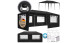 planeo Chapiteau évènementiel anthracite 3 x 6 m protection UV 50