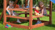 Table de pique-nique Freebie 1 - 120 x 120cm avec possibilité de s'asseoir