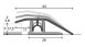Prinz profilé d'adaptation Profi-Tec MASTER 1000 mm acier inoxydable mat