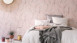 Papier peint vinyle Four Seasons A.S. Création modern country style feuilles de palmier gris rose 962