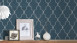Wallpaper Dream Again Michalsky Living Ornaments Blue Green Black 024