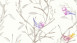 Papier peint vinyle violet fleurs modernes & nature Colibri 232