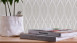 Papier peint en vinyle gris ornements de maison de campagne moderne à rayures Style lin 321