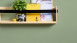 papier peint en vinyle vert moderne saveur uni 886