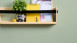 papier peint vinyle vert classique uni Greenery 136