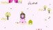 Vinyl wallpaper design panel pink modern children flowers & nature images kids pop.up panel 3D 321