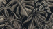 Papier peint en vinyle Greenery A.S. Création country style feuilles de palmier gris noir 332
