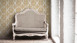 papier peint en vinyle orange baroque maison de campagne ornements rétros trendwall 902