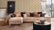 papier peint en vinyle orange baroque maison de campagne ornements rétros trendwall 902