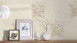papier peint vinyle beige rétro fleurs classiques & nature romantico 254