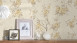 papier peint vinyle beige rétro fleurs classiques & nature romantico 262