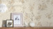 Papier peint vinyle brun rétro fleurs classiques & nature romantico 263
