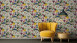 papier peint en vinyle multicolore moderne classique uni Jette 5 361