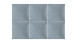 planeo SoftWall - Coussin mural acoustique 30x30cm gris argenté
