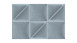 planeo SoftWall - Coussin mural acoustique 30x30cm gris argenté