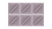 planeo ComfortWall - Coussin mural acoustique 30x30cm Rose Triangle 2pcs.