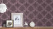 Papier peint en fil textile violet fleurs vintage & nature Tessuto 295