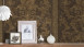 papier peint en vinyle papier peint texturé brun vintage rétro maison de campagne fleurs baroques & ornements nature versace 2 161