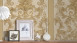 papier peint en vinyle texturé papier peint orange vintage rétro maison de campagne fleurs baroques & ornements nature Versace 2 165