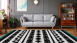 tapis planeo - Broadway 400 noir / blanc / turquoise
