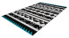 tapis planeo - Broadway 400 noir / blanc / turquoise