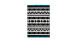 tapis planeo - Broadway 400 noir / blanc / turquoise